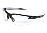 Edge DZ111-2.0-G2 Magnifier Safety Glasses, Clear Lens, Black Frame, Polycarbonate Lens, Half Wraparound Frame