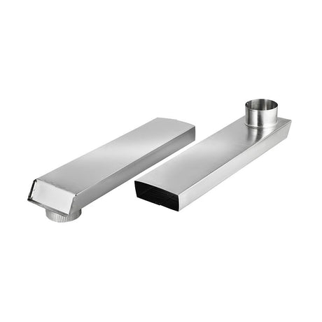 Lambro 3006 Dryer Vent Duct, 2 in W, 6 in H, 90 deg Angle, Aluminum, 1/PK
