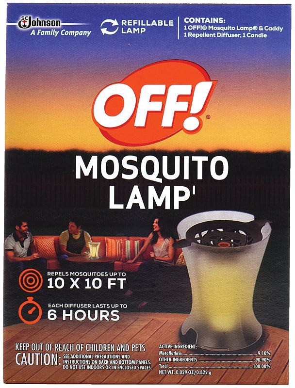 OFF! 76087 Mosquito Repellent Lamp, Compositions: 9.10% Metofluthrin, Pack of 4