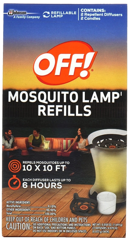 OFF! 76086 Mosquito Repellent Lamp Refill, 0.058 oz, Pack of 8