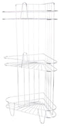 Simple Spaces SS-SC3-29-CH-3L Shower Caddy, 3-Shelf, 11-5/8 in OAW, 23-1/4 in OAH, 8-1/4 in OAD, 10 lb