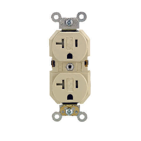Leviton 20 amps 125 V Duplex Ivory Outlet 5-20R 1 pk