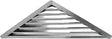 Lomanco LomanCool 900 Series 910 Adjustable Louver, 51-1/4 in W, Triangular, Aluminum, Mill, Roof Installation
