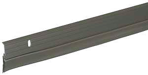 Frost King 3B59H Door Sweep, Brushed Chrome Flange, 36 in L, 1-3/4 in W, Aluminum Flange, Vinyl Insert