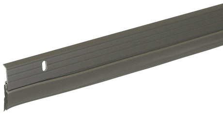 Frost King 3B59H Door Sweep, Brushed Chrome Flange, 36 in L, 1-3/4 in W, Aluminum Flange, Vinyl Insert