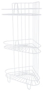 Simple Spaces SS-SC3-29-PE-3L Shower Caddy, 3-Shelf, 11-5/8 in OAW, 23-1/4 in OAH, 8-1/4 in OAD, 10 lb