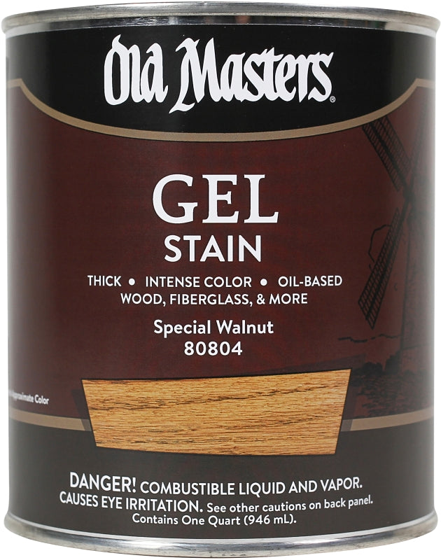 Old Masters 80804 Stain, Special Walnut, Gel, 1 qt Can