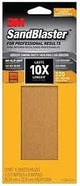 3M SandBlaster Series 11320-G-6 Sandpaper, 9 in L, 3-2/3 in W, 320 Grit, Fine, Synthetic Mineral Abrasive