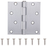 ProSource 20339SCX Square Corner Door Hinge, Steel, Satin Chrome, Loose Pin, 180 deg Range of Motion