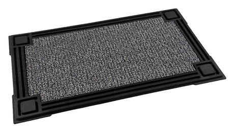 Grassworx Clean Machine Series 10374051 Door Mat, 30 in L, 18 in W, Rectangular, Capitol Pattern, Cinder