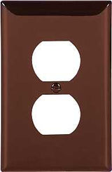 Eaton Wiring Devices 5132B-BOX Receptacle Wallplate, 4-1/2 in L, 2-3/4 in W, 1 -Gang, Nylon, Brown, High-Gloss, Pack of 15
