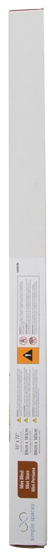 Simple Spaces FWMB-31 Blind, 72 in L, 35 in W, Faux Wood, White, Pack of 2