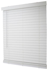 Simple Spaces FWMB-31 Blind, 72 in L, 35 in W, Faux Wood, White, Pack of 2