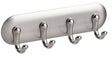 iDESIGN 54470 Key Rack, 4-Key Hook, Stainless Steel, Silver, Brushed, 7 in L, Pack of 4