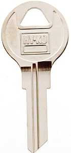Hy-Ko 11010AP5 Key Blank, Brass, Nickel, For: Chicago Cabinet, House Locks and Padlocks, AP5 Key Number, Pack of 10