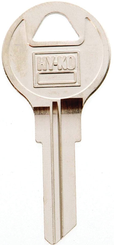 Hy-Ko 11010AP5 Key Blank, Brass, Nickel, For: Chicago Cabinet, House Locks and Padlocks, AP5 Key Number, Pack of 10