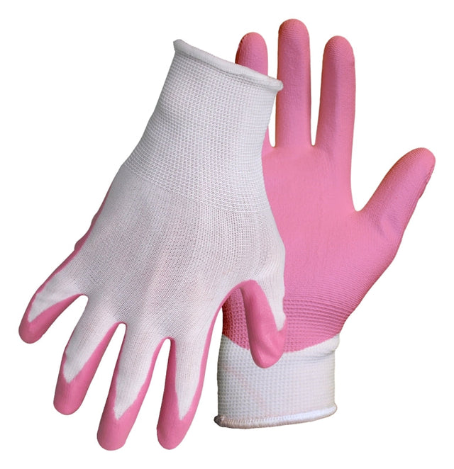 BOSS 8428A Gloves, Nitrile Coating, White