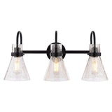 Boston Harbor D2021022, 120 V, 60 W, 3-Lamp, Metal Fixture, Black Fixture, Matte Fixture