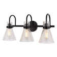 Boston Harbor D2021022, 120 V, 60 W, 3-Lamp, Metal Fixture, Black Fixture, Matte Fixture