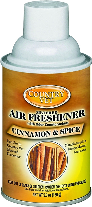 Country Vet 335301CVCAPT Air Freshener, 6.6 oz Can, Cinnamon, Spice, 30 -Day Freshness