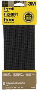 3M 9090 Sanding Screen, 11 in L, 4-3/8 in W, 80 Grit, Medium, Silicone Carbide Abrasive, Cloth Backing