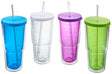 Arrow Plastic 00015 Travel Tumbler, 24 oz Capacity, Plastic, Insulated, Pack of 4