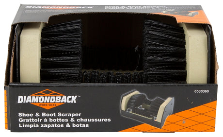 Diamondback ZJ1016 Shoe and Boot Scraper, Polypropylene Bristle