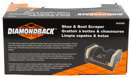 Diamondback ZJ1016 Shoe and Boot Scraper, Polypropylene Bristle