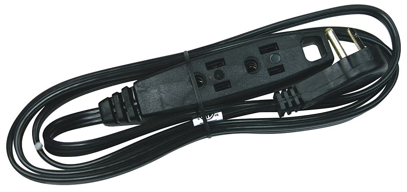 PowerZone OR932606 Extension Cord, 16 AWG Cable, 5-15P Grounded Plug, 5-15R Grounded Receptacle, 6 ft L, 125 V