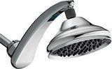 Waterpik RainFall+ RPB-173E Shower Head, Round, 1.8 gpm, 1 -Spray Function, Chrome, 6 in Dia, 13 in L, 6 in W