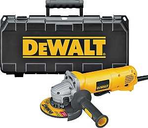 DEWALT DWE402K/D28402K Angle Grinder Kit, 5/8-11 UNC Spindle, 4-1/2 in Dia Wheel, 11,000 rpm Speed