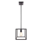 Boston Harbor LS10505 Farmhouse Chandelier, 120 V, 60 W, 1-Tier, 4-Lamp, Metal Fixture, Black Fixture, Matte Fixture