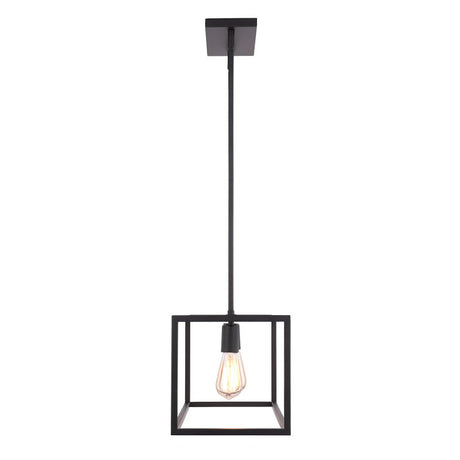 Boston Harbor LS10505 Farmhouse Chandelier, 120 V, 60 W, 1-Tier, 4-Lamp, Metal Fixture, Black Fixture, Matte Fixture