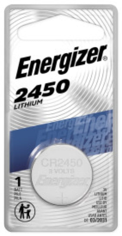 Energizer ECR2450BP Coin Cell Battery, 3 V Battery, 620 mAh, Lithium, Manganese Dioxide, Pack of 6