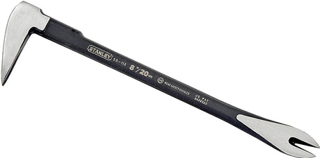 STANLEY 55-113 Claw Bar, 8 in L, Beveled Tip, HCS, 1-1/2 in Dia, 4 in W