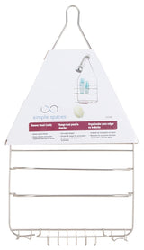 Simple Spaces SS-SC-25-NK Shower Caddy, 2-Shelf, Steel, 10 in OAW, 19 in OAH, 4-1/4 in OAD, 10 lb