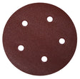 TASK T13037 Sanding Disc, 5 in Dia, 80 Grit, Aluminum Oxide Abrasive, 5-Hole
