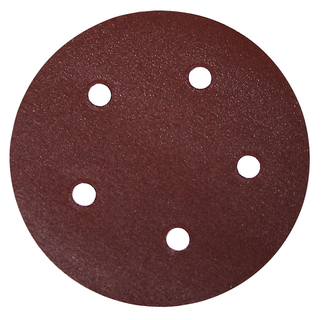 TASK T13041 Sanding Disc, 5 in Dia, 150 Grit, Aluminum Oxide Abrasive, 5-Hole