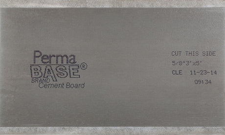 PermaBase CB36580500 Backer Board, 5 ft L, 3 ft W, 5/8 in Thick, Cement/Polystyrene, Gray, Pack of 40