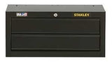 STANLEY STST22621BK Middle Tool Chest, 1830 cu-in, 26 in OAW, 11-1/2 in OAH, 12 in OAD, Steel, Black, 2-Drawer