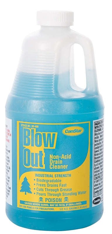 ComStar Blow Out 30-480 Drain Cleaner, Liquid, Dark Green, 0.5 gal Bottle, Pack of 6