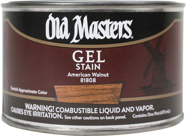 Old Masters 81808 Stain, American Walnut, Gel, 1 pt Can