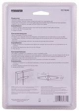 ProSource HSH-S04-C1PS Strap Hinge, 2 mm Thick Leaf, Brushed Stainless Steel, 180 Range of Motion