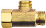 Plumb Pak PP2038LF Tee Adapter, 3/8 in, Female x Tube x Tube, Brass, Rough Brass
