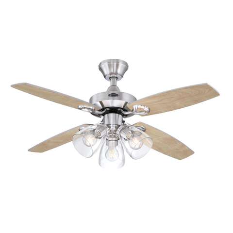 Westinghouse Crusader 42 in. Brushed Nickel White LED Indoor Ceiling Fan