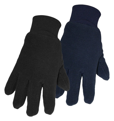 GLOVES LINED NAVY FLEECE SMALL