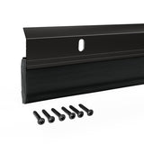 Frost King A82/36BK Door Sweep, 36 in L, 2-3/8 in W, Vinyl Flange, Aluminum Insert