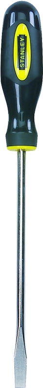 STANLEY 60-004 Screwdriver, 1/4 in Drive, Slotted Drive, 8 in OAL, 7-7/8 in L Shank, Plastic Handle, Ergonomic Handle