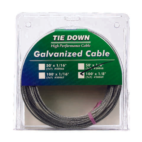 Tie Down Engineering Galvanized Galvanized Steel 1/8 in. D X 100 ft. L Aircraft Cable