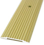 M-D 79095 Seam Binder, 72 in L, 1-1/4 in W, Fluted Surface, Aluminum, Satin Brass